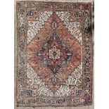 A small Heriz carpet, North West Persia, mid 20th Century,