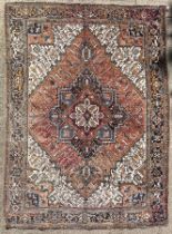 A small Heriz carpet, North West Persia, mid 20th Century,