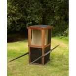 A Westminster black leather 'Gala' or ornamental sedan chair in the fashion of Holmes & Griffin,