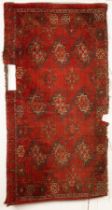 A Yomut Chuval, West Turkestan, late 19th Century, with a brick red field,