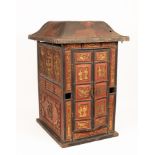 A Chinese bridal carrying chair or sedan chair, Qing Dynasty, Tonghzi period, in six parts,