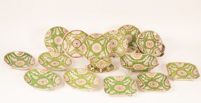 An early 19th Century English porcelain part dessert service,
