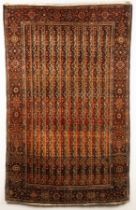 A Feraghan Sarouk rug, West Persia, mid 20th Century, the field of polychrome paper twist stripes,