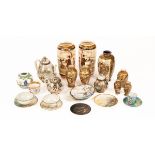 A quantity of mixed Japanese ceramics, to include Satsuma vases,