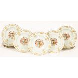 Twelve Chinese famille rose armorial plates, Qing dynasty, Qianlong period, circa 1750,