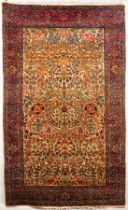 A Kirman prayer rug, South East Persia, second half 20th Century,