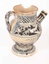 An Italian Maiolica syrup jar, probably Faenza, 17th Century,