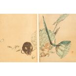 Seiti Watanabe (1851-1918)/Mouse and Pineapple/woodcut,