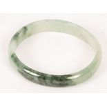 A Chinese jade bangle, with certificate, boxed, outer size approximately 6.