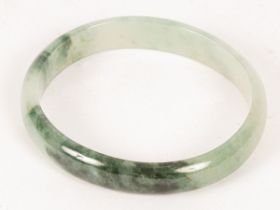 A Chinese jade bangle, with certificate, boxed, outer size approximately 6.