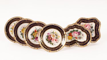 A Chamberlains Worcester part dessert service, circa 1850,