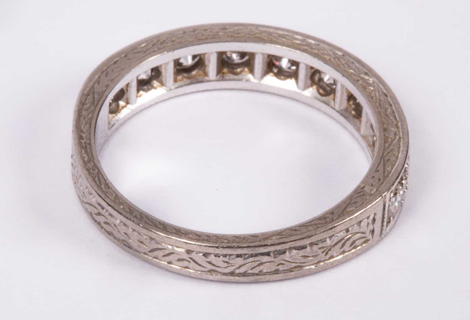 An 18ct white gold and diamond half eternity ring - Image 3 of 4