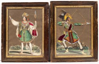 A pair of Victorian tinsel pictures