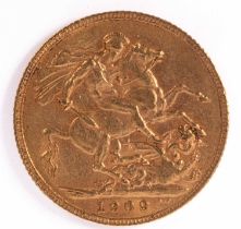 An Edward VII gold sovereign