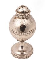 A George III silver pepper pot