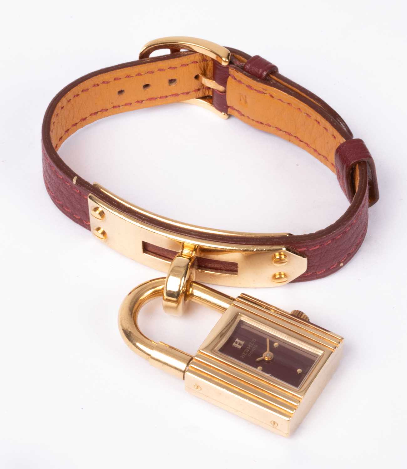 A lady's Hermès Kelly gold plated quartz wristwatch - Image 2 of 6