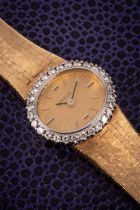 A lady's 18ct gold Omega wristwatch