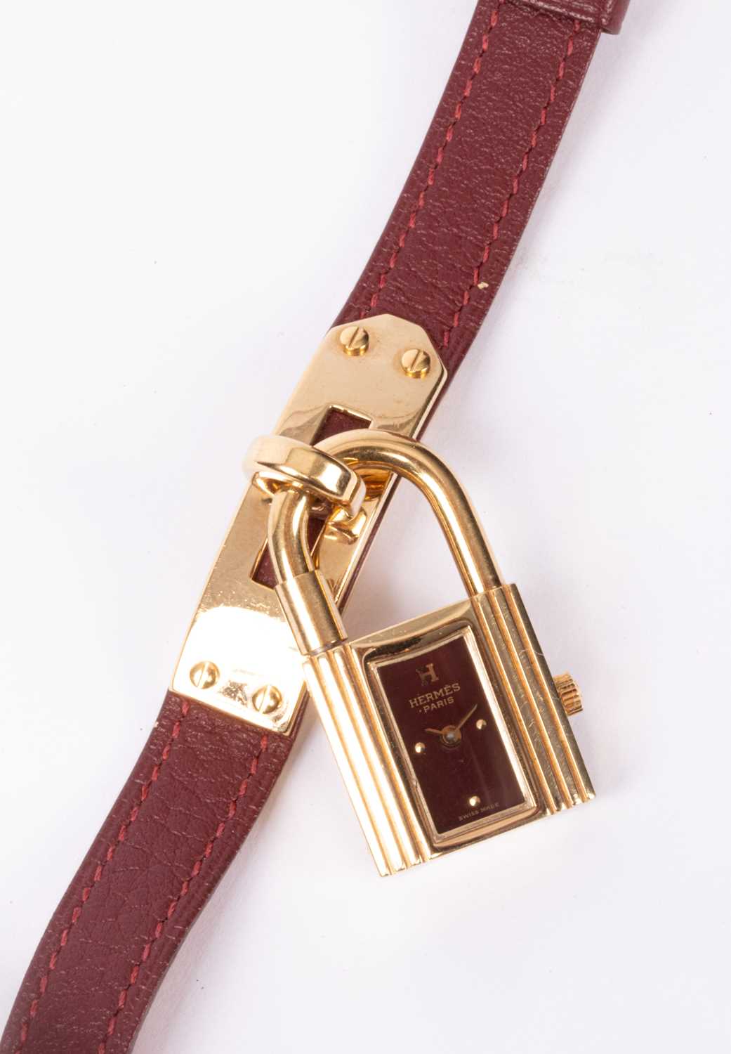 A lady's Hermès Kelly gold plated quartz wristwatch - Image 4 of 6