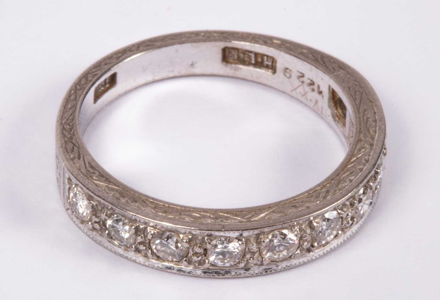 An 18ct white gold and diamond half eternity ring - Image 2 of 4