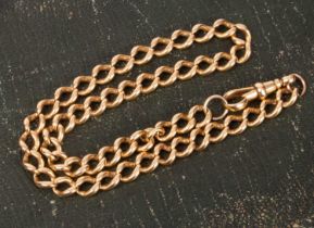 An 18ct yellow gold curb link watch chain