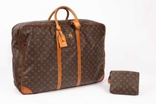A Louis Vuitton duffel bag