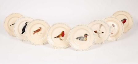 Eight Emma Bridgewater bird decorated plates