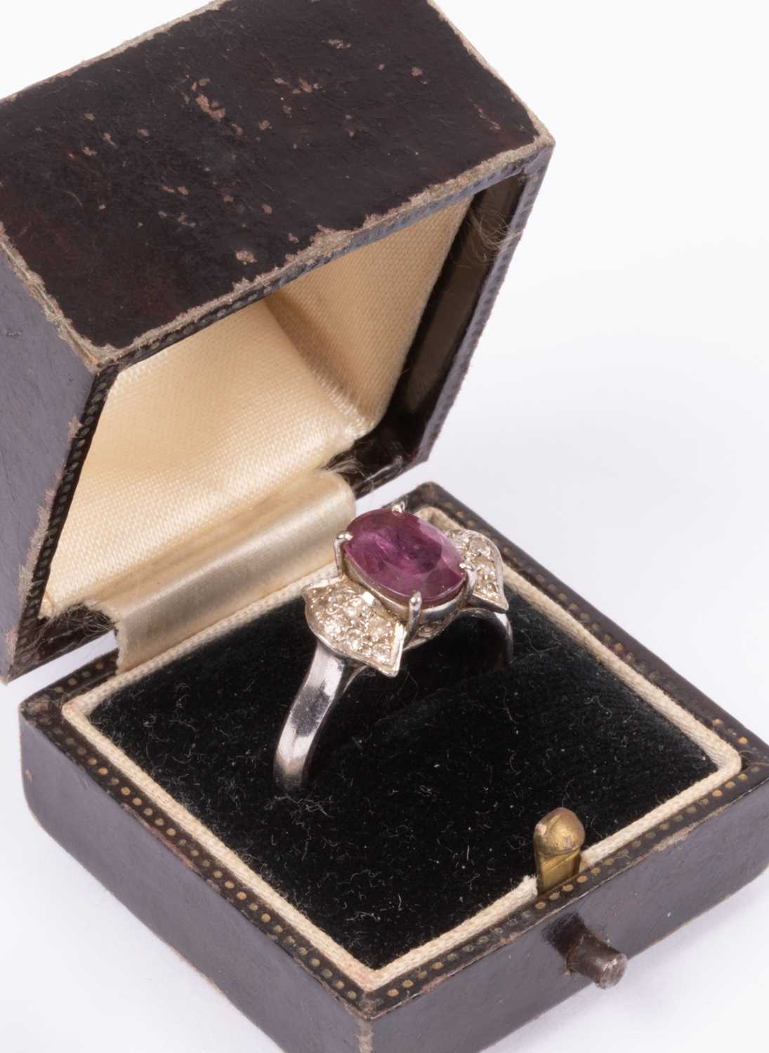 An 18K white gold ruby and diamond ring - Image 4 of 5
