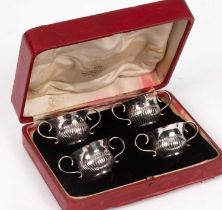 A set of four Victorian silver salts