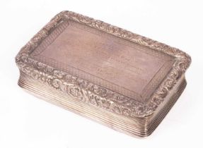 A George III silver snuff box