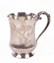 A German .800 standard silver Christening mug