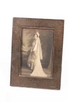 A silver rectangular picture frame