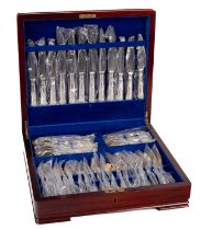 A canteen of King’s pattern silver flatware