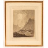 Henry Harris Lines (1800-1889)/Stormy Weather/signed and inscribed verso/charcoal and wash
