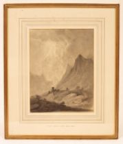 Henry Harris Lines (1800-1889)/Stormy Weather/signed and inscribed verso/charcoal and wash