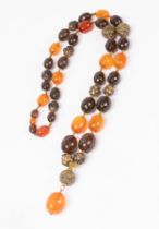 An early 20th Century beaded necklace, possibly Japanese,