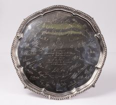 Regimental Interest, a silver salver, EV, Sheffield 1961,