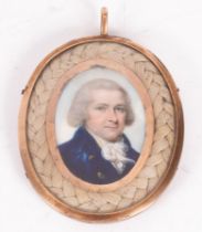 Manner of Adam Buck (1759-1833)/Portrait Miniature of a Gentleman/shoulder-length,