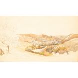 Philip Mitchell (1814-1896)/The Tovey from Buckland/unfinished watercolour,