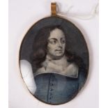 Manner of John Hoskins (circa 1595-1665)/Portrait Miniature of a Gentleman/wearing a blue