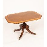 A Regency mahogany rectangular breakfast table on quadruple supports,