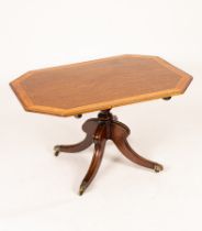 A Regency mahogany rectangular breakfast table on quadruple supports,