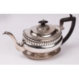 A George III silver teapot and stand, Robert & Samuel Hennell, London 1808,