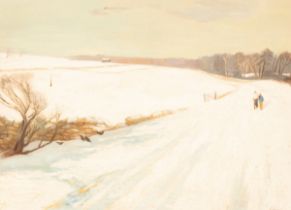 Michael Gordon Brockway (born 1919)/Winter Landscape/oil on canvas,