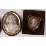 Attributed to Louis Ami Arlaud-Jurine (1751-1829)/Portrait Miniature of a Gentleman/wearing a wig