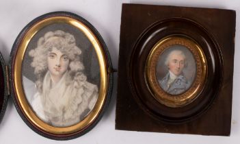 Attributed to Louis Ami Arlaud-Jurine (1751-1829)/Portrait Miniature of a Gentleman/wearing a wig