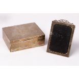 A silver cigarette box, D&B, Birmingham 1945,