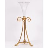 A French glass and gilt metal centrepiece,