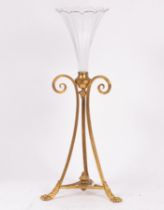 A French glass and gilt metal centrepiece,