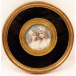 Manner of Andrew Plimer/Portrait Miniature of The Redoute Sisters/bust length,