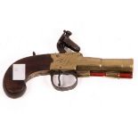 A small percussion cap pistol by Dust, London,